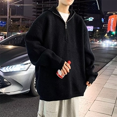 B161-P50开衫针织衫毛衣男秋季原宿风宽松情侣慵懒风毛线衣外套，男装针织衫/毛衣，星座512-6