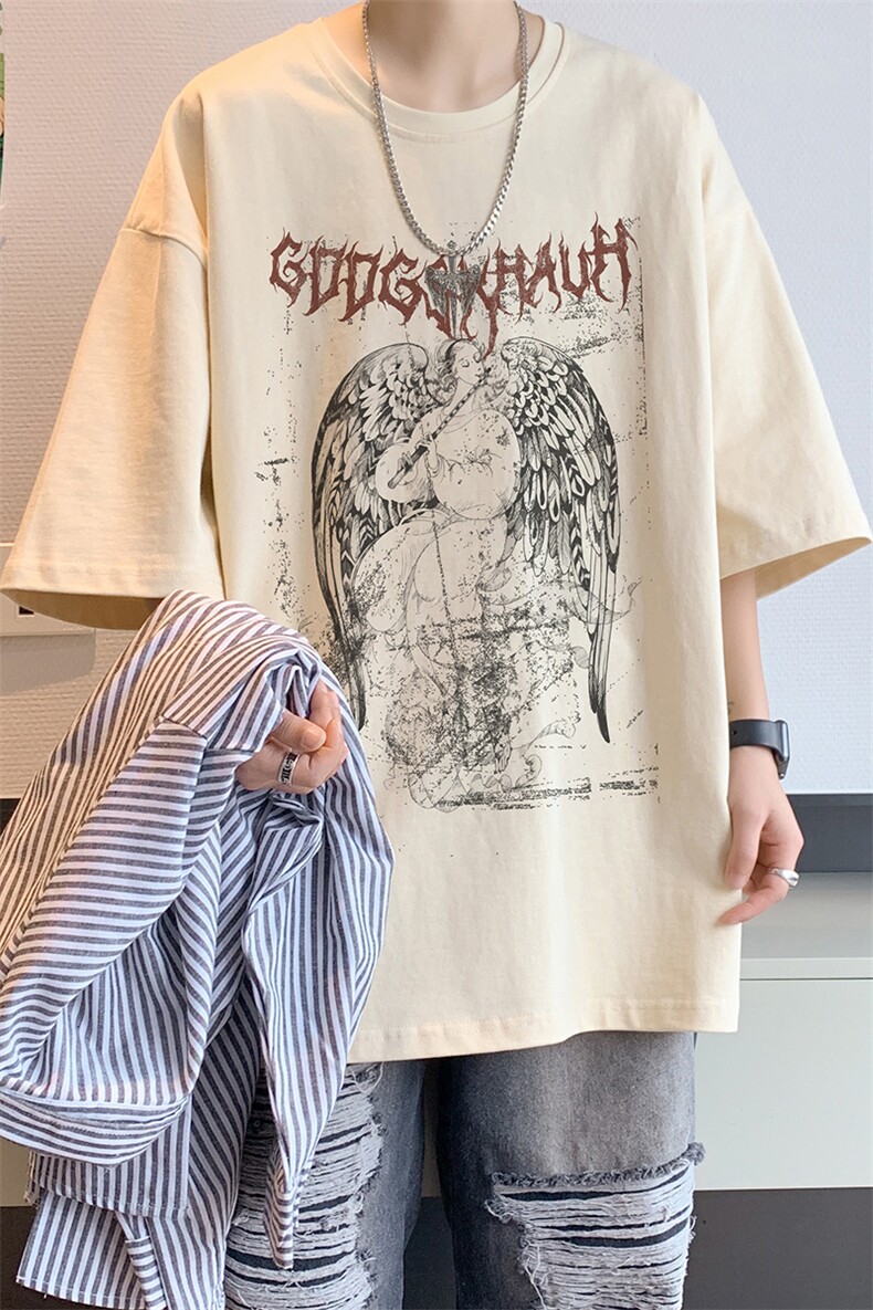 已注册/夏季新款内景个性嘻哈短袖T恤男潮宽松打底衫DT00582/P25,男装T恤,电商B316