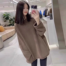 2025年秋季新款百搭女士长袖圆领保暖针织衫，女装针织衫/毛衣，佑昭祥羊绒