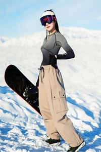 2025冬季户外山系防水保暖滑雪裤男女时尚登山裤K1157J加绒-P110图片
