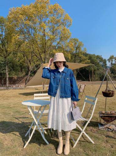 牛仔外套，女装，咔柠