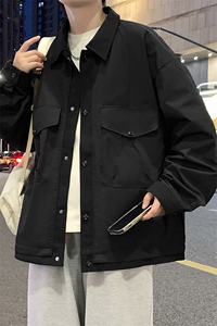 翻领外套秋季2026新款潮牌男装夹克休闲宽松上衣 A436-W102-P68图片