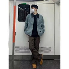 JY123-P66痞帅外套男高街潮牌港风原宿风韩版潮流宽松夹克网图，男装夹克，星座1501-3