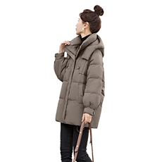 年货节现货羽绒服女2023年冬季新款女装时尚休闲连帽冬季外套，女装羽绒服，关键词