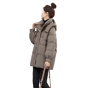 年货节现货羽绒服女2023年冬季新款女装时尚休闲连帽冬季外套图片