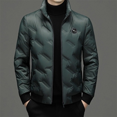 BWS22203钱塘2020-2时尚休闲冬季厚款简约立领中年男士羽绒服P230，男装羽绒服，钱塘207-2