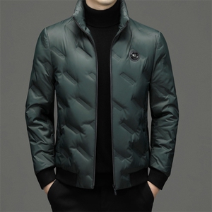 BWS22203钱塘2020-2时尚休闲冬季厚款简约立领中年男士羽绒服P230图片
