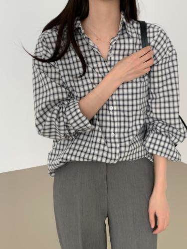 春款棉麻衬衣，女装，Fueeh