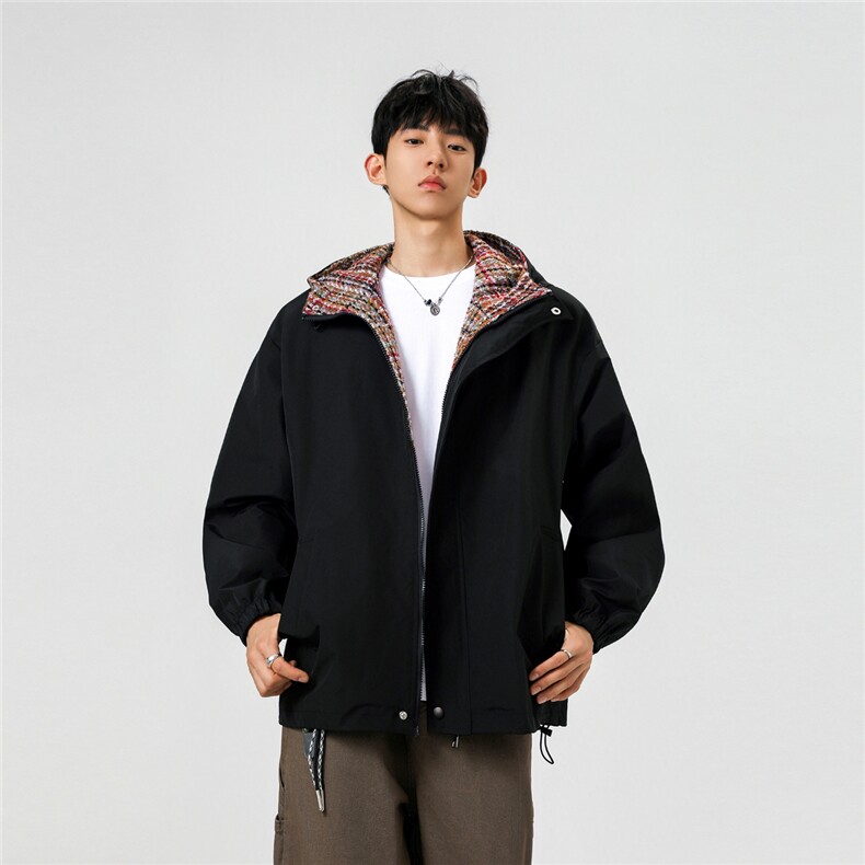 可二开小香风拼接面料大码M-5XL夹克聚酯纤维JK78079P75控118，男装夹克，星座227-7