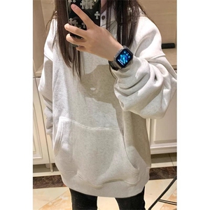 抖音得物品质 26春装美式高街曼巴棉古铜两粒扣连帽卫衣外套XS066图片