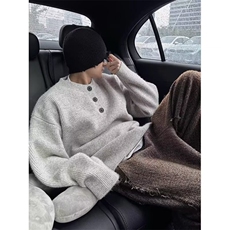 587-P49简约百搭流行时尚长袖毛衣文艺潮流日系慵懒ins新款，男装针织衫/毛衣，电商B323A