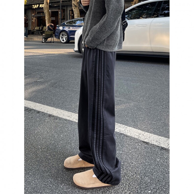 A165-K8786-P5578现货美式vibe高街运动卫裤直筒条纹休闲裤潮图片