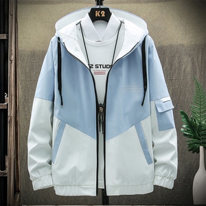 春秋新款外套男韩版工装上衣潮流休闲夹克男装连帽衣服Y图片