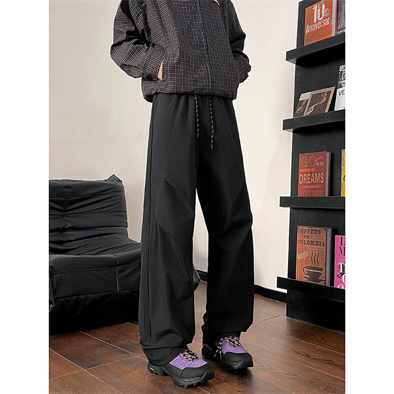 2025春季新款褶皱伞兵裤宽松防水冲锋裤A517特P35控58,男装休闲裤,电商A309
