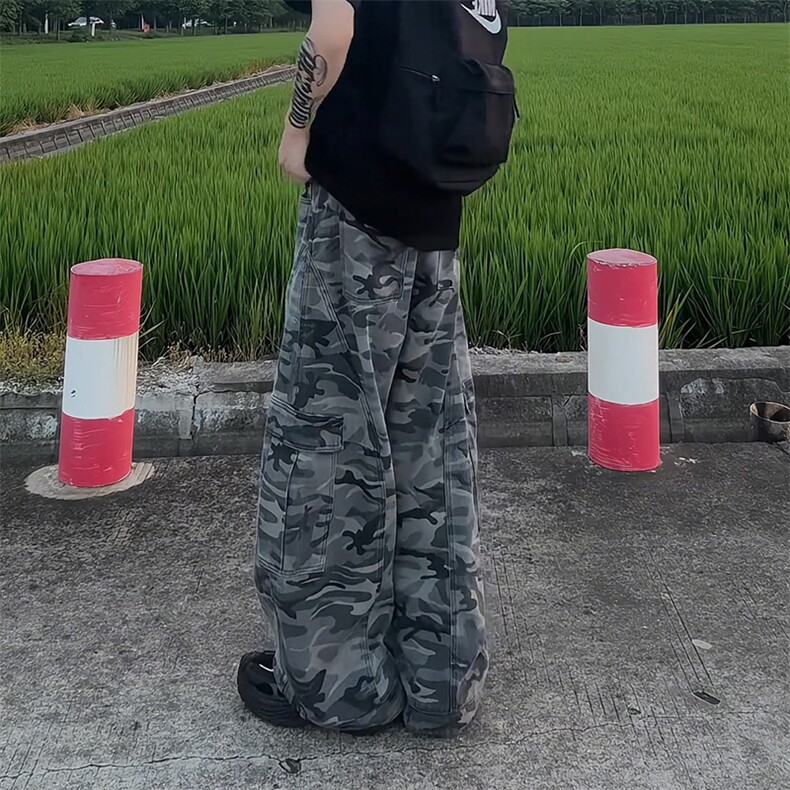 宽松工装裤男生牛仔裤迷彩裤长裤A43-P55,男装牛仔裤,电商D312