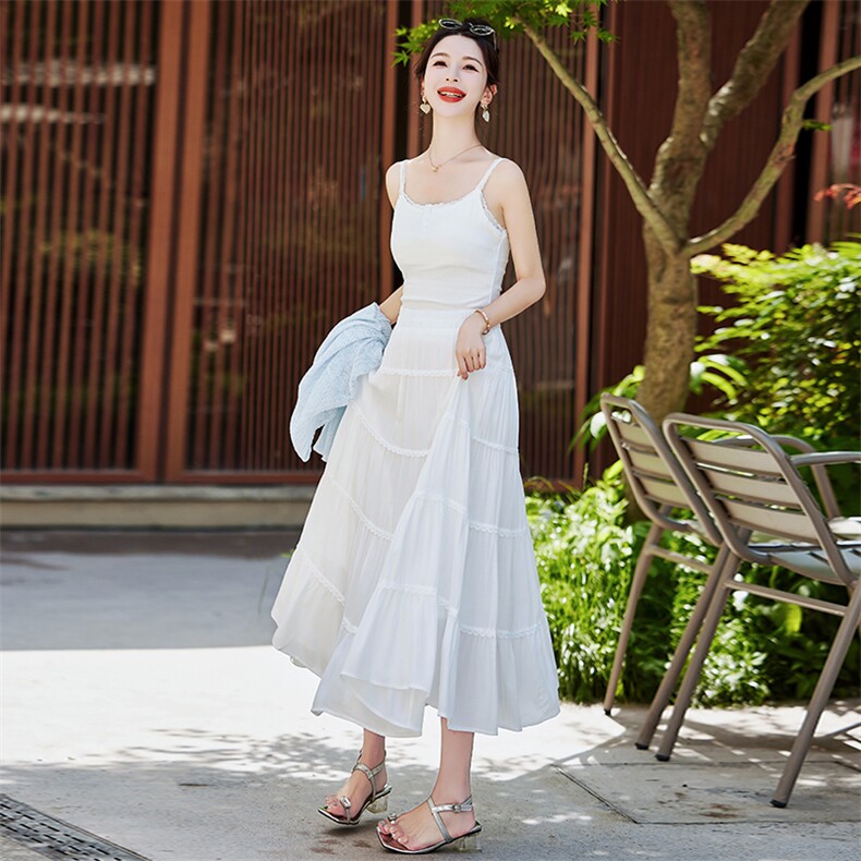 今年流行漂亮套装裙女2024新款夏季炸街减龄时尚芭蕾蛋糕裙三件套,女装套装/套裙,难舍钰依