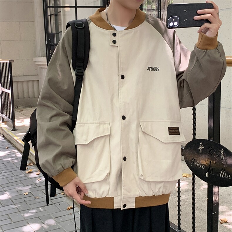 春秋拼色ins痞帅炸街休闲男士夹克韩版潮流情侣春装W1510-P50,男装夹克,星座512-2