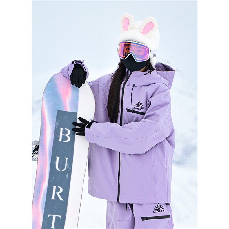 24冬款户外防风防水防寒加棉加厚拉链连帽滑雪服男女HF66-P165,男装棉衣,电商A001-1