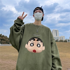 ！23秋季宽松大码港风3D头麂皮绒圆领卫衣JW19119-p40控58，男装卫衣，星座508（原C305）