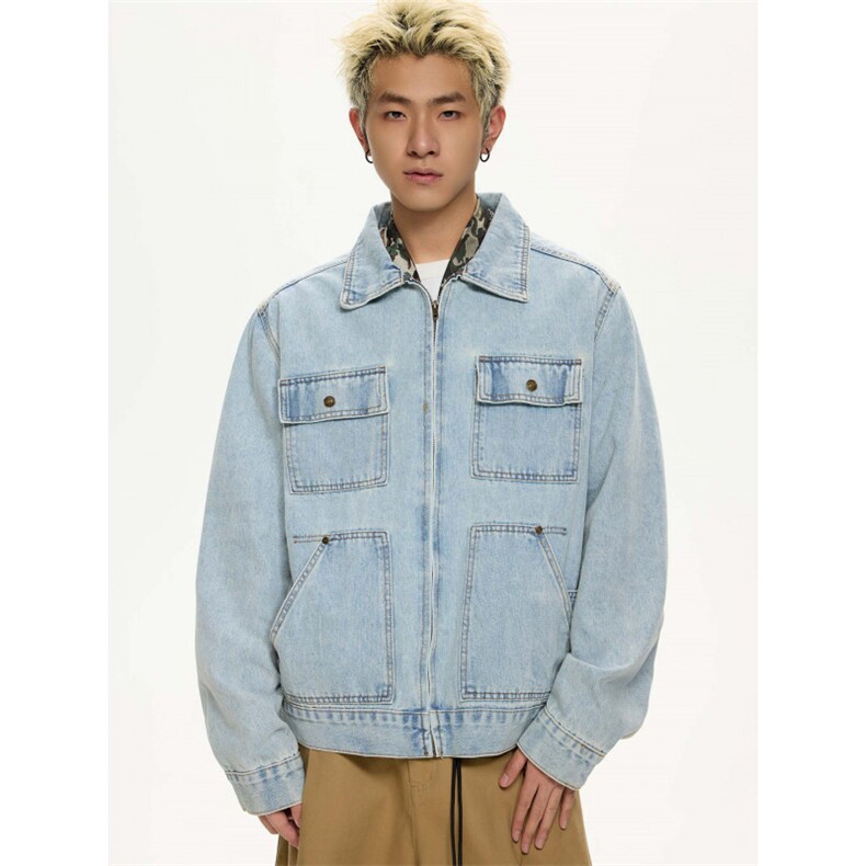 牛仔衬衫男生春秋款港风休闲潮流青少年夹克外套男装JK0417-P70,男装夹克,星座308B-2