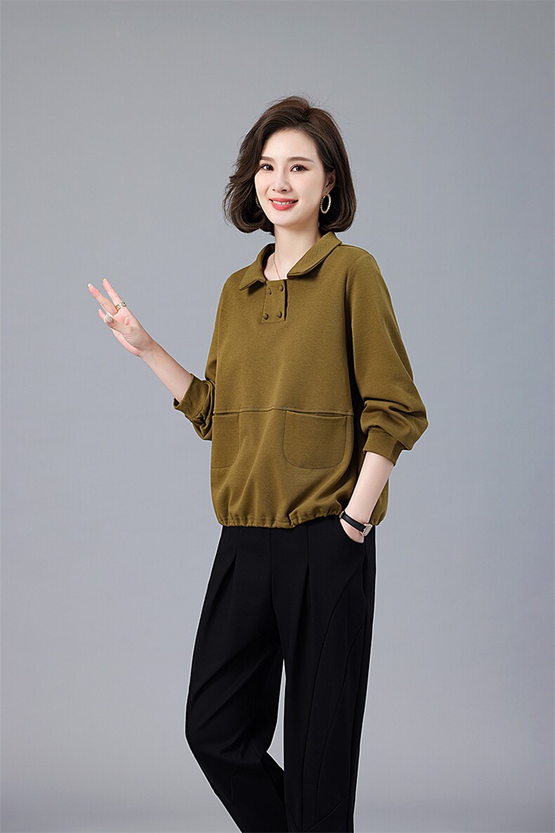 现货2022秋季新款百搭显瘦休闲套装两件套,女装套装/套裙,深水步