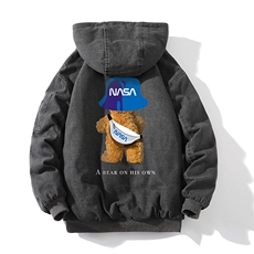 牛仔外套加厚加绒衣男羊羔毛服男砖墙NM53288-P140，男装棉衣，电商A040A