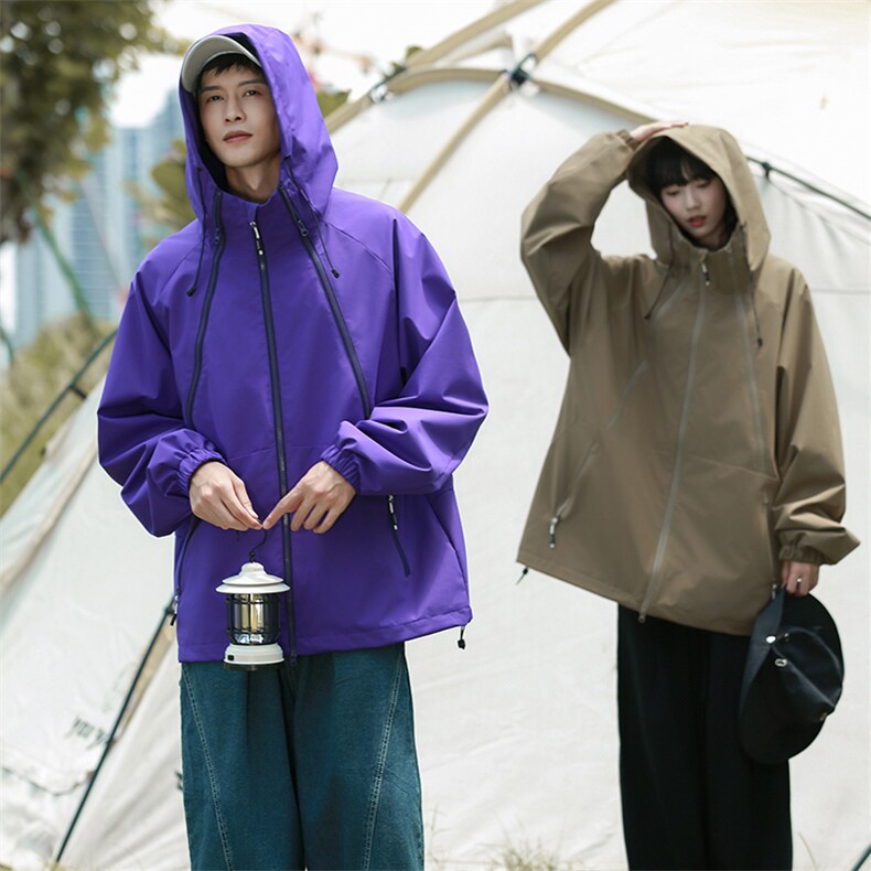 Cityboy情侣时尚连帽冲锋衣外套夹克团体班服,男装夹克,星座301D-5(原星座1415）