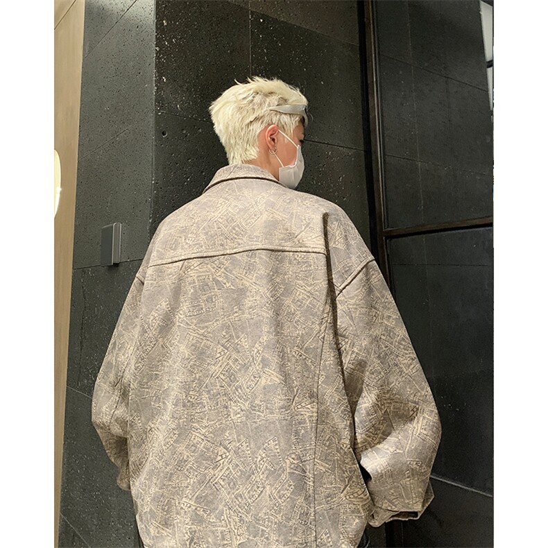 潮牌美式铆钉夹克秋款仿麂皮工装美拉德夹克外套504-W29-P75,男装夹克,星座504