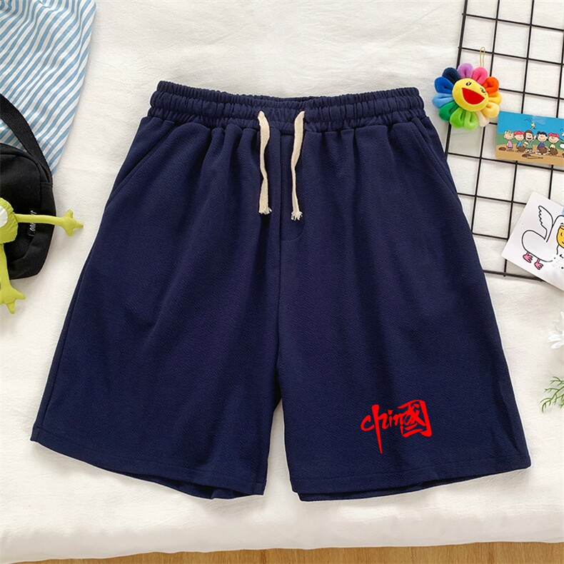 MK37276-P15 冰丝短裤男士大码宽松休闲五分裤男运动中裤图片