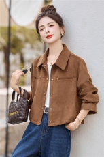 2025秋季新款时尚休闲百搭显瘦短款外套女，女装短外套，丽影随形
