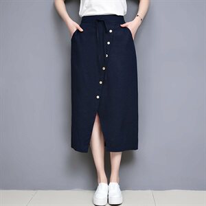 棉麻短裤纯色文艺半身裙2025年夏季显瘦休闲时尚潮流高腰薄图片