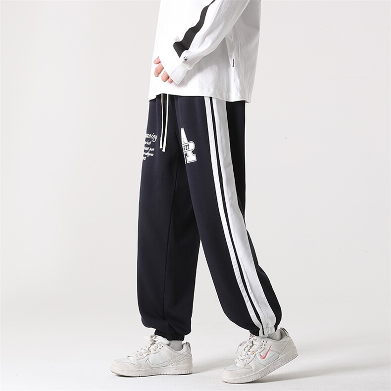 KP611P50港风休闲裤男宽松直筒拖地裤束脚裤卫裤,男装休闲裤,星座1204-3