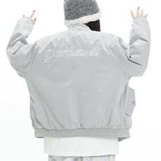 美式复古刺绣贴标外套趣味宽松飞行服男女情侣春秋新款夹克宽松型，男装夹克，星座1210-1