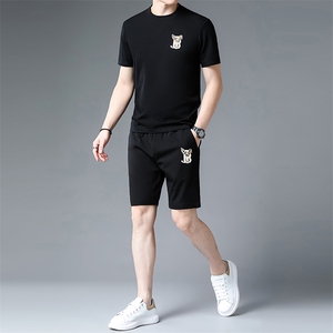 C231117钱塘2020-2夏季新款男士休闲运动套装时尚潮流两件套P116图片