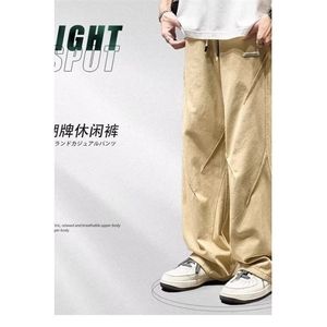 网络图现货男夏季潮牌拼接阔腿速干直筒休闲裤R1114-P50图片