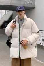 新款冬季男纯色立领情侣港风棉衣M067B-P95控158，男装棉衣，星座717