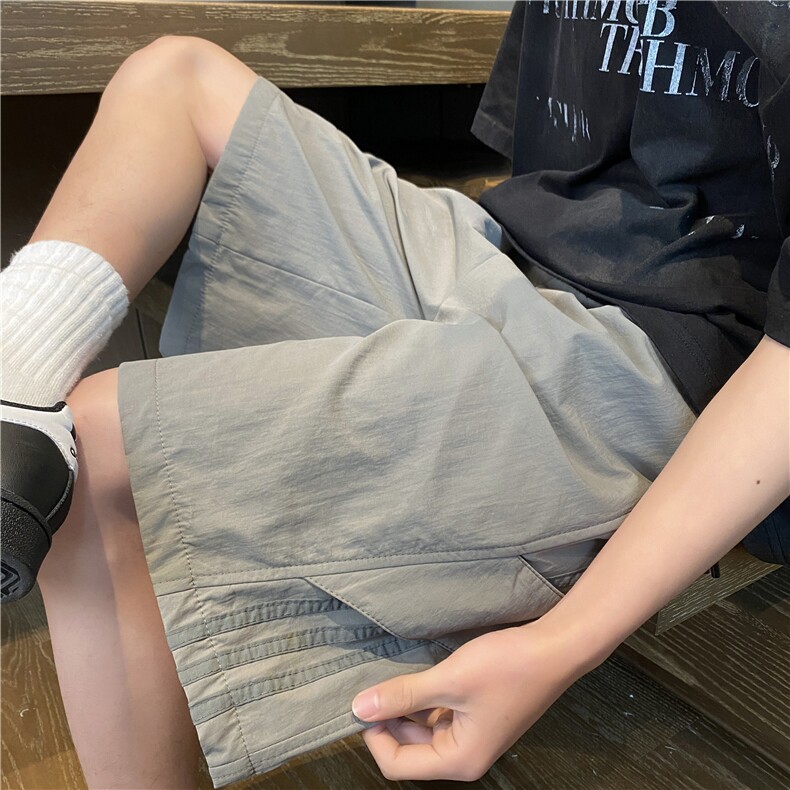 抖音品质夏季新款美式条纹宽松休闲五分裤B315-K25791-特p25控48,男装休闲裤,电商B315