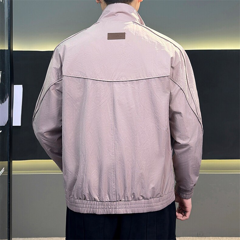 MK8802P108春装新款水洗压皱工艺立领夹克外套男,男装夹克,星座414（原B263）