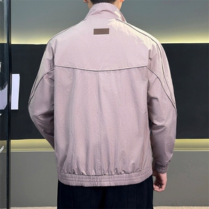 MK8802 P108春装新款水洗压皱工艺立领夹克外套男图片