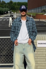 25秋装现货格子衬衫长袖衬衣男防晒衫XZ716A-CS809P55，男装衬衫，星座716A（原星座815-4）