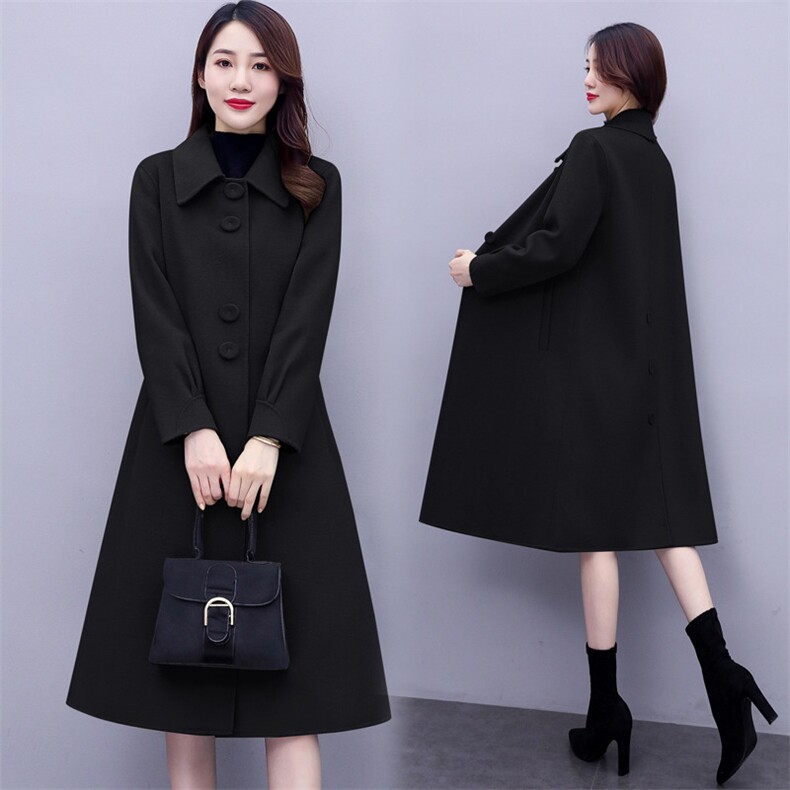 新款时尚气质羊毛嵌银丝新面料双面呢羊绒大衣外套，女装双面呢大衣，媚琳依坊