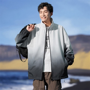 秋季宽松两面穿夹克男渐变立领上衣外套DSA157B-JK7906-P68图片