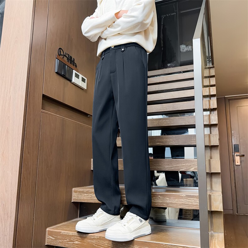 秋冬季男士中高腰商务直筒裤西裤休闲裤男高级感A266-K125-P35,男装西裤,电商A266