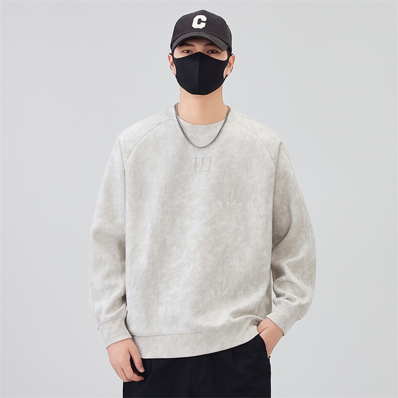 数据款-2025秋季新款圆领套头卫衣男款外穿内搭B240-WY988020-P65,男装卫衣,电商B240