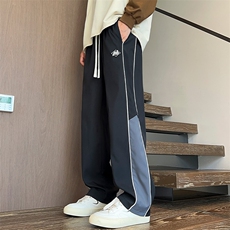 休闲裤男款春秋潮牌宽松直筒裤子男时尚帅气青少年长裤K521-P40，男装休闲裤，星座308B-2