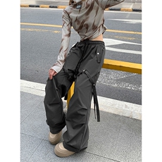 美式直筒高街伞兵工装裤阔腿宽松显瘦休闲复古长裤K603TP45控69，男装工装外套，电商A102B