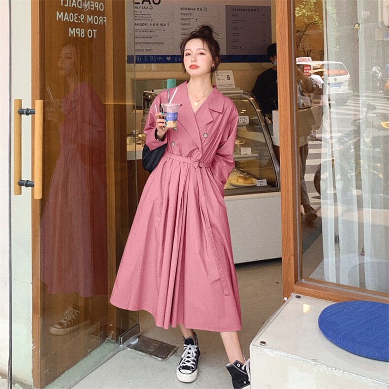 大货已出初秋法式优雅小风衣气质款连衣裙119-F064-P95K148,女装风衣,叁秋一裳