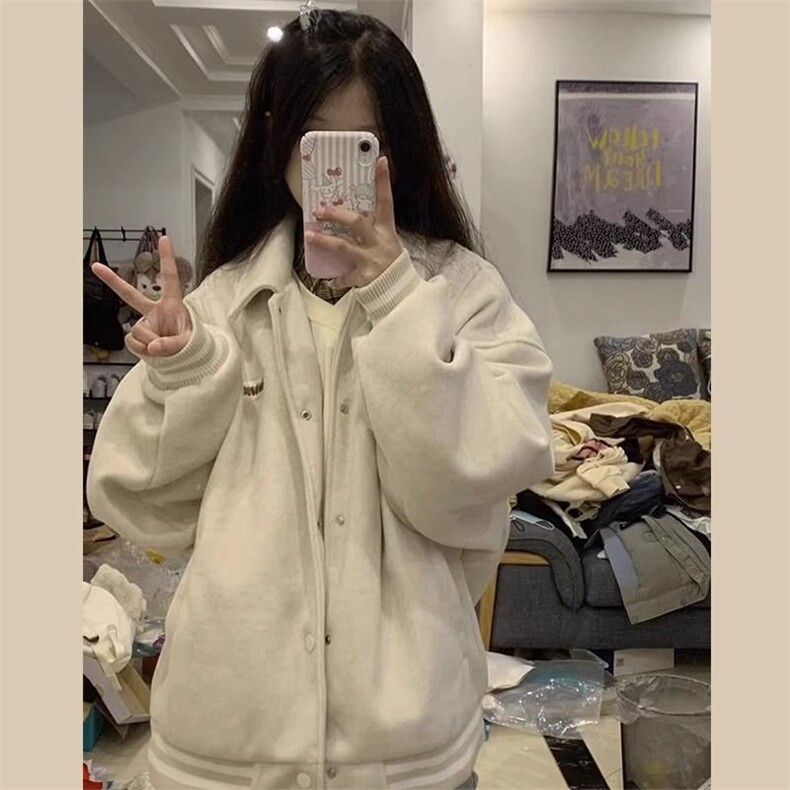 5574-P66新款翻领刺绣华棉复合休闲卫衣外套加绒，女装卫衣/绒衫，星座617A-2