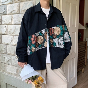 CityBoy风长袖衬衣男中性风大码刺绣潮长袖衬衫男CS9743P50控78图片