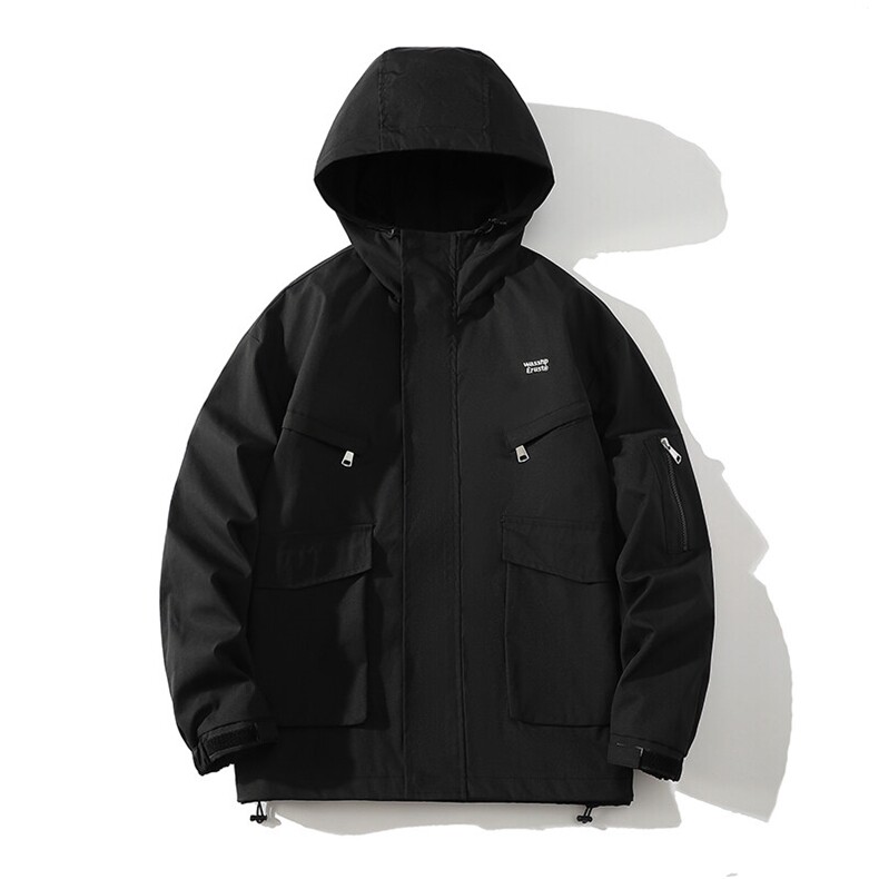 户外刺绣冲锋衣男连帽外套情侣款夹克春季工装潮A266-JK8019-P55,男装夹克,电商A266